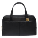 BURBERRY Hand Bag Leather Black Gold Auth ep9924-13