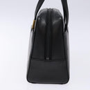 BURBERRY Hand Bag Leather Black Gold Auth ep9924-4