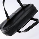 BURBERRY Hand Bag Leather Black Gold Auth ep9924-6