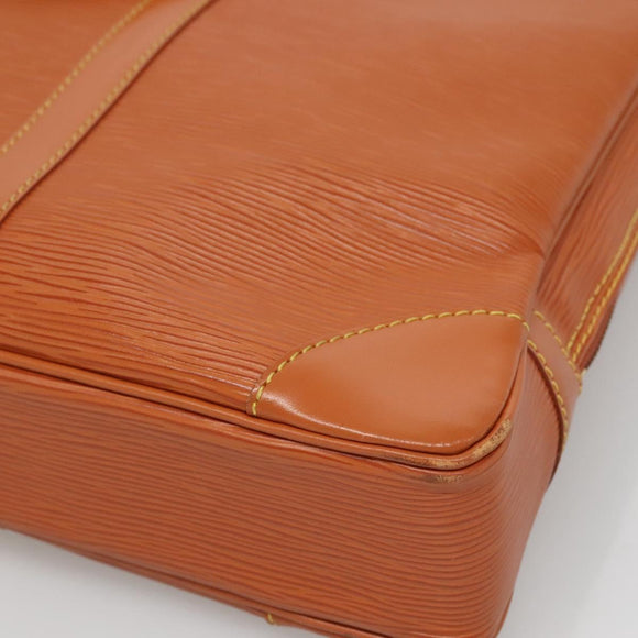 LOUIS VUITTON Epi Porte Documents Voyage Bag Zipangu Gold M54478 LV Auth ep9926