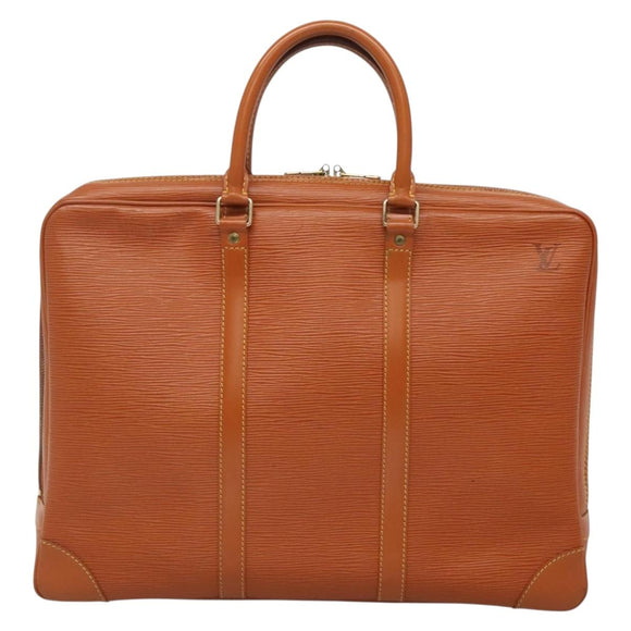 LOUIS VUITTON Epi Porte Documents Voyage Bag Zipangu Gold M54478 LV Auth ep9926