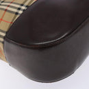 Burberrys Nova Check Tote Bag Canvas Beige Gold Auth ep9927-11