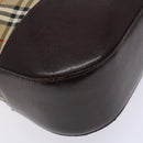 Burberrys Nova Check Tote Bag Canvas Beige Gold Auth ep9927-13