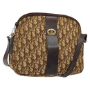 Christian Dior Trotter Canvas Shoulder Bag Brown Gold Auth ep9928-1