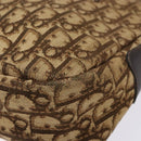 Christian Dior Trotter Canvas Shoulder Bag Brown Gold Auth ep9928-9