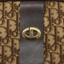 Christian Dior Trotter Canvas Shoulder Bag Brown Gold Auth ep9928-17