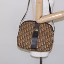 Christian Dior Trotter Canvas Shoulder Bag Brown Gold Auth ep9928-20