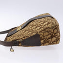 Christian Dior Trotter Canvas Shoulder Bag Brown Gold Auth ep9928-4