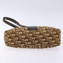 Christian Dior Trotter Canvas Shoulder Bag Brown Gold Auth ep9928-5