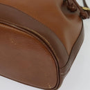 Burberrys Shoulder Bag Leather Brown Gold Auth ep9929-14