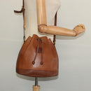 Burberrys Shoulder Bag Leather Brown Gold Auth ep9929-19