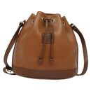 Burberrys Shoulder Bag Leather Brown Gold Auth ep9929-13