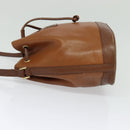 Burberrys Shoulder Bag Leather Brown Gold Auth ep9929-3