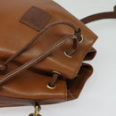 Burberrys Shoulder Bag Leather Brown Gold Auth ep9929-6