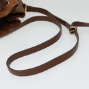Burberrys Shoulder Bag Leather Brown Gold Auth ep9929-7