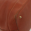 Burberrys Hand Bag Leather 2way Brown Gold Auth ep9930-15