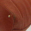 Burberrys Hand Bag Leather 2way Brown Gold Auth ep9930-16