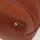 Burberrys Hand Bag Leather 2way Brown Gold Auth ep9930-10