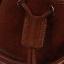 Burberrys Hand Bag Leather 2way Brown Gold Auth ep9930-18