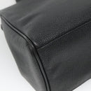 BURBERRY Hand Bag Leather Black Gold Auth ep9938-16