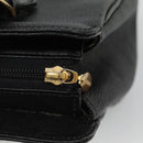 BURBERRY Hand Bag Leather Black Gold Auth ep9938-10