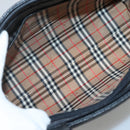 BURBERRY Hand Bag Leather Black Gold Auth ep9938-11