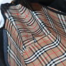 BURBERRY Hand Bag Leather Black Gold Auth ep9938-18