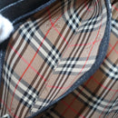 BURBERRY Hand Bag Leather Black Gold Auth ep9938-19