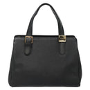 BURBERRY Hand Bag Leather Black Gold Auth ep9938-13