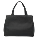 BURBERRY Hand Bag Leather Black Gold Auth ep9938-2