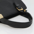 BURBERRY Hand Bag Leather Black Gold Auth ep9938-7