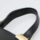 BURBERRY Hand Bag Leather Black Gold Auth ep9938-8