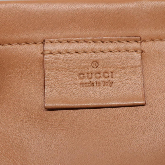 GUCCI Hand Bag Leather Beige Gold 94888 Auth ep9939