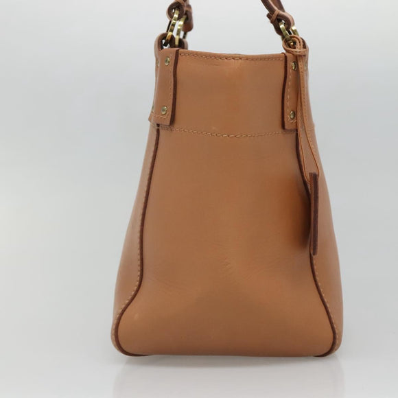 GUCCI Hand Bag Leather Beige Gold 94888 Auth ep9939