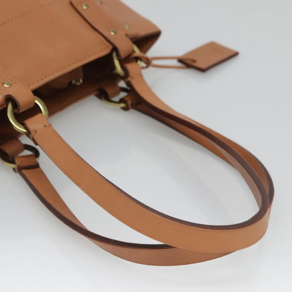 GUCCI Hand Bag Leather Beige Gold 94888 Auth ep9939