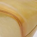 LOUIS VUITTON Monogram Vernis Houston Hand Bag Beige M91004 LV Auth ep9941-16