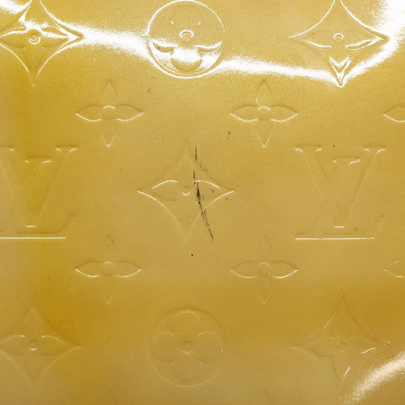 LOUIS VUITTON Monogram Vernis Houston Hand Bag Beige M91004 LV Auth ep9941