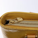 LOUIS VUITTON Monogram Vernis Houston Hand Bag Beige M91004 LV Auth ep9941-19