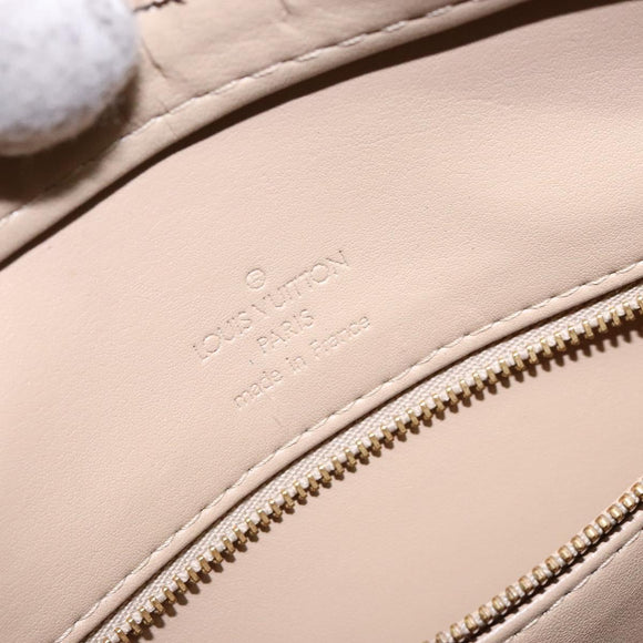 LOUIS VUITTON Monogram Vernis Houston Hand Bag Beige M91004 LV Auth ep9941