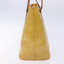 LOUIS VUITTON Monogram Vernis Houston Hand Bag Beige M91004 LV Auth ep9941-3