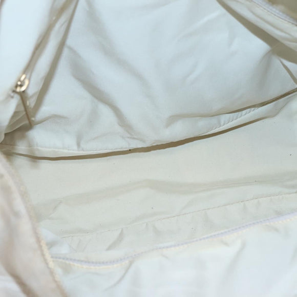 CHANEL New Travel Line Tote Bag Nylon Beige Gold CC Auth ep9942