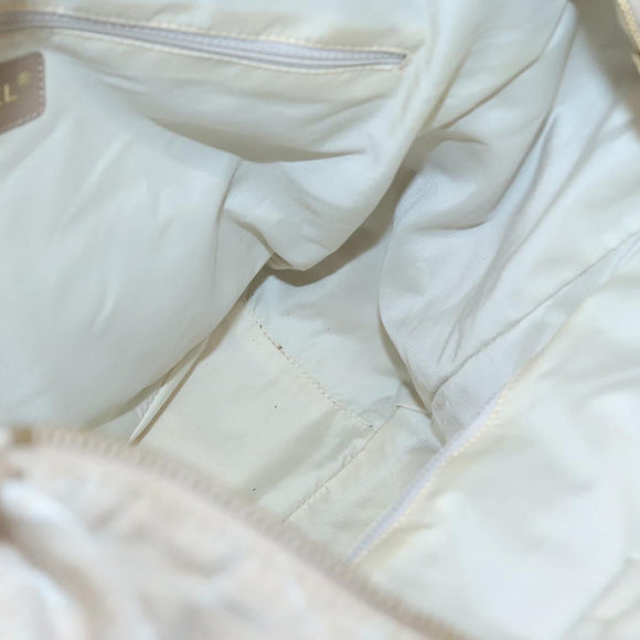 CHANEL New Travel Line Tote Bag Nylon Beige Gold CC Auth ep9942