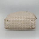 CHANEL New Travel Line Tote Bag Nylon Beige Gold CC Auth ep9942-5