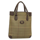 Burberrys Nova Check Tote Bag Canvas Beige Gold Auth ep9944-1