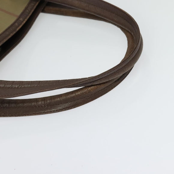 Burberrys Nova Check Tote Bag Canvas Beige Gold Auth ep9944