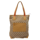 GUCCI GG Canvas Tote Bag Beige Silver 019 0401 Auth ep9945-13