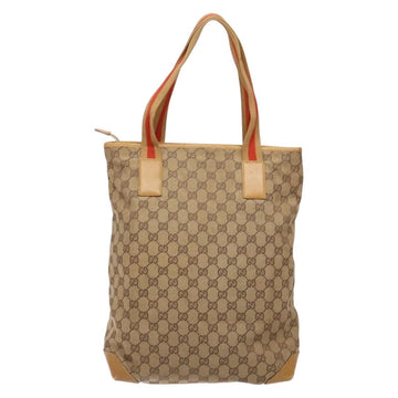 GUCCI GG Canvas Tote Bag Beige Silver 019 0401 Auth ep9945 - 0