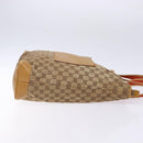 GUCCI GG Canvas Tote Bag Beige Silver 019 0401 Auth ep9945-3