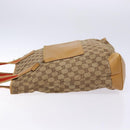 GUCCI GG Canvas Tote Bag Beige Silver 019 0401 Auth ep9945-4