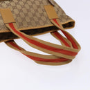 GUCCI GG Canvas Tote Bag Beige Silver 019 0401 Auth ep9945-7